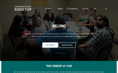 fbcridgetop.org screenshot