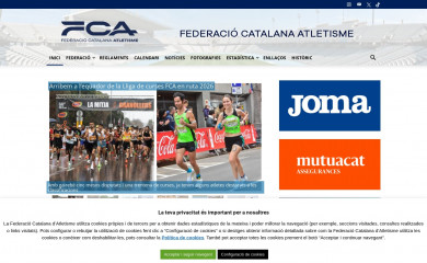 fcatletisme.cat screenshot