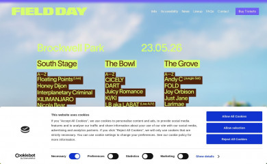 fielddayfestivals.com screenshot