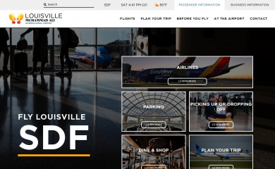 flylouisville.com screenshot