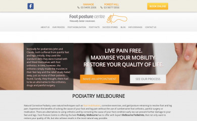 footposturecentre.com.au screenshot