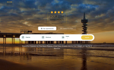 fourstarapartments.nl screenshot