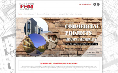 franksmithmasonry.com screenshot