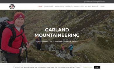 garlandmountaineering.co.uk screenshot