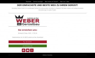 geruestbau-weber.com screenshot