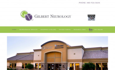 gilbertneurology.com screenshot