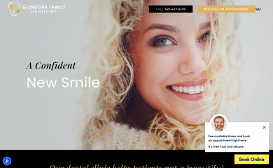 glendorafamilydentistry.com screenshot
