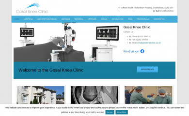 gosalkneeclinic.co.uk screenshot
