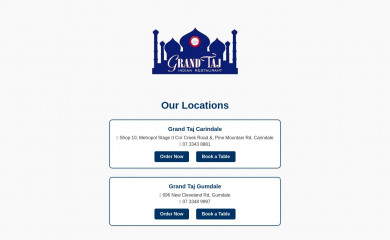 grandtaj.com.au screenshot