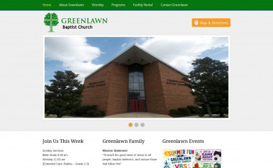 greenlawnchurch.org screenshot
