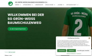 gruen-weiss-baumschulenweg.de screenshot