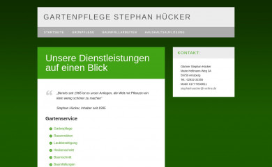 gruenpflege-huecker.de screenshot