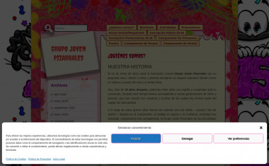 grupojovenpizarrales.org screenshot
