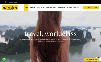 gtholidays.in screenshot