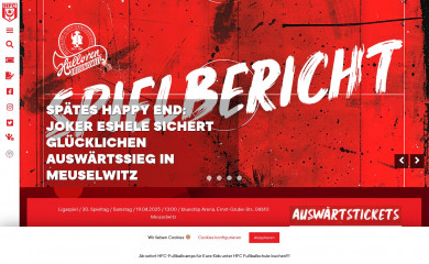 hallescherfc.de screenshot