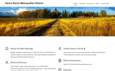 hanceranchmetrodistrict.com screenshot