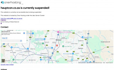 hauptcon.co.za screenshot