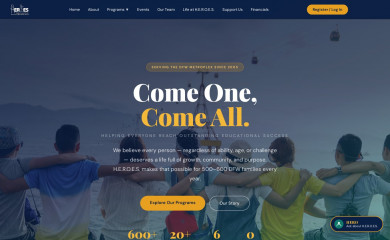 heroesdfw.org screenshot