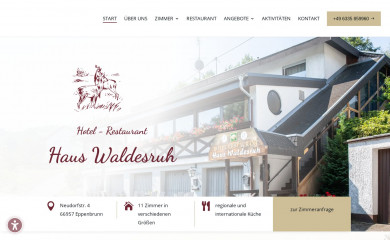 hotel-hauswaldesruh.de screenshot