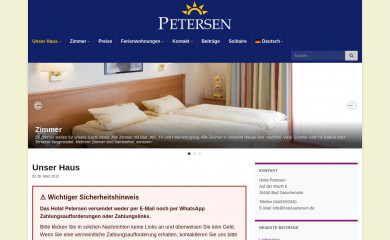 hotel-petersen.de screenshot