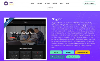 https://fireflythemes.com/themes/stygian/ screenshot