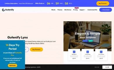 https://gutenify.com/themes/gutenify-lynx screenshot