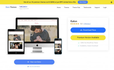 https://rarathemes.com/wordpress-themes/kalon/ screenshot