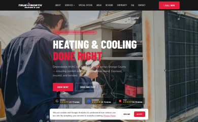 hvactruenorth.com screenshot