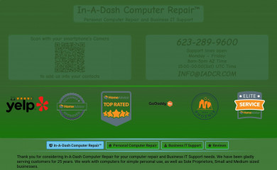 in-a-dash-computer-repair.com screenshot