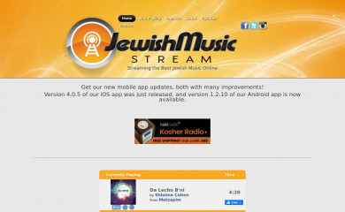 jewishmusicstream.com screenshot