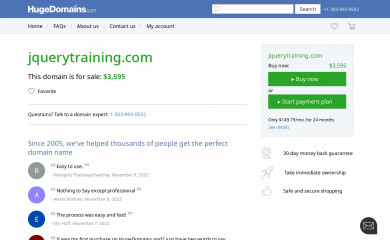 jquerytraining.com screenshot