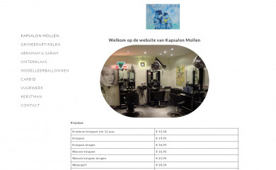kapsalonmollen.nl screenshot