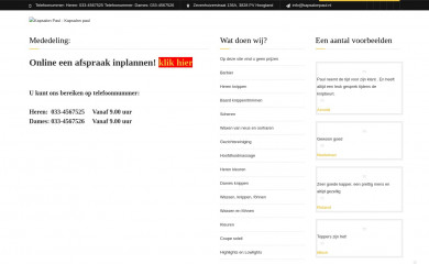 kapsalonpaul.nl screenshot