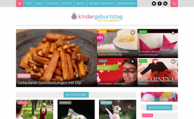 kindergeburtstag.or.at screenshot