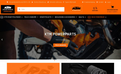 ktm-online-shop.de screenshot