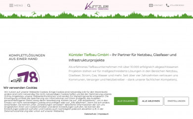 kuentzlertiefbau.de screenshot