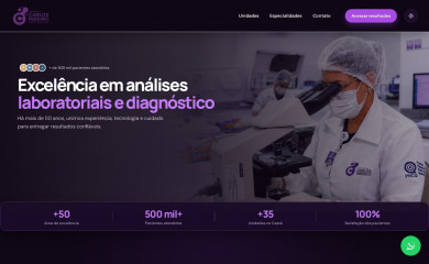 laboratoriocarlosribeiro.com.br screenshot