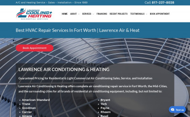 lawrenceairandheat.com screenshot