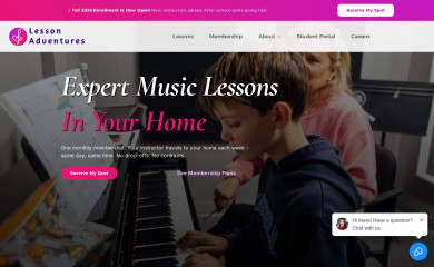 lessonadventures.com screenshot