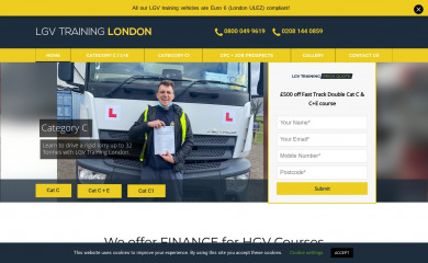 lgvtraininglondon.co.uk screenshot