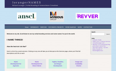 lorangernames.com screenshot