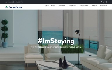 luminosblinds.co.za screenshot