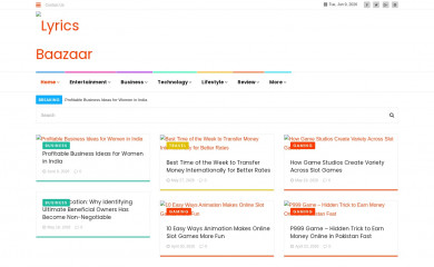 lyricsbaazaar.com screenshot