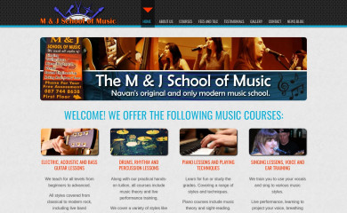 mandjschoolofmusic.com screenshot