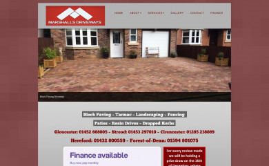 marshallsdriveways.co.uk screenshot