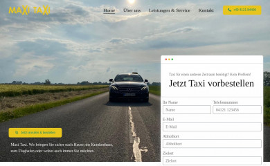 maxi-taxi-elmshorn.de screenshot