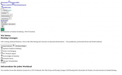 mazhosting.de screenshot