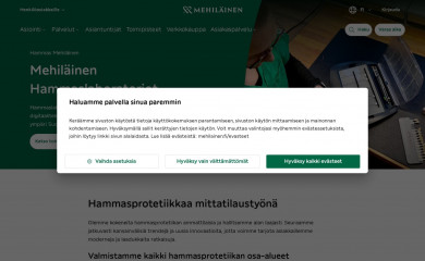 mehilainenhammaslaboratoriot.fi screenshot