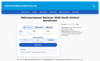 mehrwertsteuerrechner.de screenshot