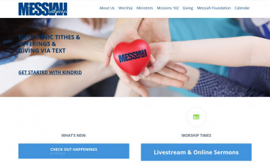 messiahclio.org screenshot